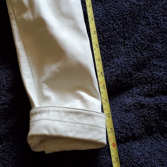 Vintage Terry Lewis White Leather Blazer S - Picture 11 of 14